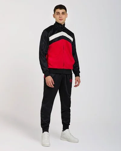 Colorblock polyester tracksuit - Black